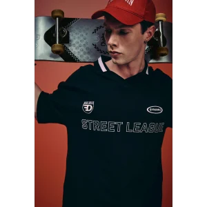 Defacto G4270AXBK81 Siyah Loose Fıt Kısa Kollu Polo Tişört