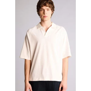 Defacto H2600AXER105 Ekru Loose Fıt Polo Yaka Tişört