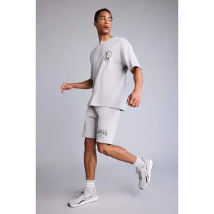 Defacto H3391AXGR91 Gri NBA Mılwaukee Bucks Standart Fıt Şort