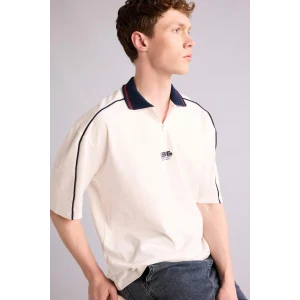 Defacto G5812AXER105 Ekru Loose Fıt Polo Tişört