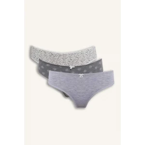 Defacto G8538AXGR93 Gri 3lü Slip Külot