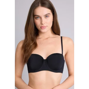 Defacto G9801AXBK81 Siyah Micro Kaplı Pedli Balenli Straplez Sütyen