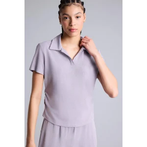 Defacto G0751AXPR518 Mor Standart Fıt Polo Yaka Sporcu Kısa Kollu Polo Tişört