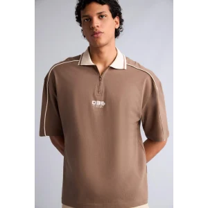 Defacto G5812AXBN604 Kahve Loose Fıt Polo Tişört