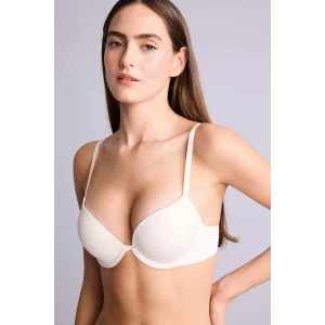 Defacto T8478AZER105 Ekru Micro Kaplı Full Push Up Balenli Tişört Bra