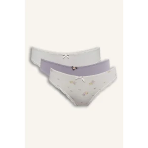 Defacto G8540AXER98 Ekru 3lü Slip Külot