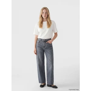 LCW Jeans Gri Yüksek Bel Boyfriend Fit Kadın Jean Pantolon