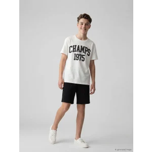 LCW Kids Beyaz Erkek Çocuk Baskılı Tişört ve Şort