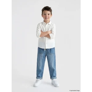 LCW Kids İndigo Beli Lastikli Erkek Çocuk Jean Pantolon