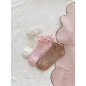 LCW Kids Pembe Kız Bebek Patik Çorap 3lü