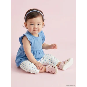 LCW baby Mavi Puantiyeli Kız Bebek Takım