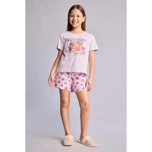 Defacto H8359A8PN256 Pembe Regular Fıt 2li Pijama Takımı Kız Çocuk
