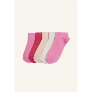 Defacto H5354A8PN5 Pembe 5li Pamuklu Patik Çorap Kız Çocuk