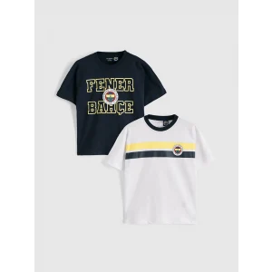 LCW Kids Beyaz Fenerbahçe Baskılı Erkek Çocuk Tişört 2li