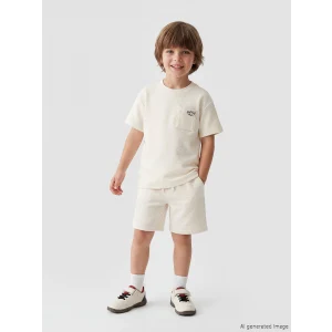 LCW Kids Bej Baskılı Erkek Çocuk Tişört ve Şort