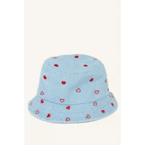 Defacto C0589A8BE106 Mavi Jean Bucket Şapka Kız Çocuk