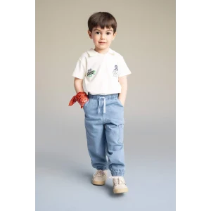 Defacto G8258A5ER98 Ekru Baskılı 2li Takım Erkek Bebek