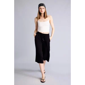 Defacto I6798AZBK81 Siyah Yüksek Bel Crop Fit Belmando Kapri