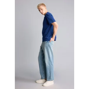 Defacto I2149AXNM39 Mavi %100 Pamuk Baggy Fıt Mavi Jean Pantolon