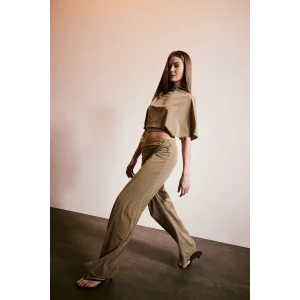 Defacto H3879AXBG801 Bej Wıde Leg Krep Pantolon