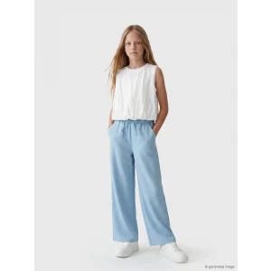 LCW Kids Mavi Loose Fit Kız Çocuk Pantolon