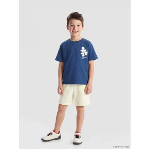 LCW Kids Lacivert Baskılı Erkek Çocuk Takım