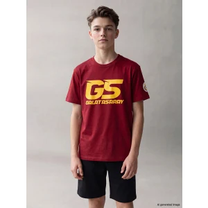 LCW Kids Kırmızı Galatasaray Baskılı Erkek Çocuk Tişört