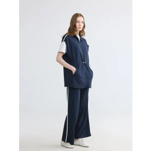 LCW Modest Lacivert Beli Lastikli Soft Touch Kadın Eşofman Altı