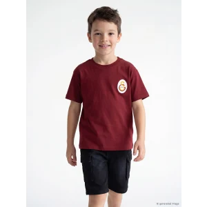 LCW Kids Kırmızı Galatasaray Baskılı Erkek Çocuk Tişört