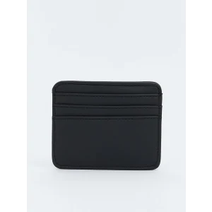 LCW ACCESSORIES Siyah Deri Görünümlü Erkek Kartlık