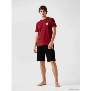 LC WAIKIKI Kırmızı Galatasaray Baskılı Erkek Şortlu Pijama Takımı