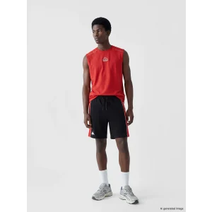 Kappa LC WAIKIKI Siyah Regular Fit Baskılı Erkek Spor Şort