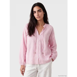 LCW Vision Pembe Nakışlı Oversize %100 Pamuklu Bluz