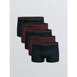 LC WAIKIKI Bordo Standart Kalıp Pamuklu Esnek Erkek Boxer 5li
