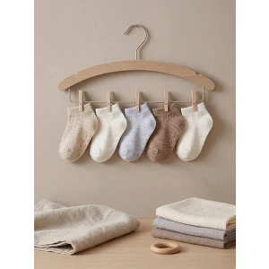 LCW baby Ekru Erkek Bebek Patik Çorap 5li