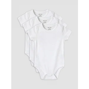 LCW baby Beyaz Erkek Bebek Çıtçıtlı Body 3lü