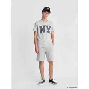 LCW Kids Bej NYC Baskılı Erkek Çocuk Takım