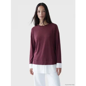 LCW EVERYDAY Mürdüm Soft Touch Oversize Kadın Sweatshirt Tunik