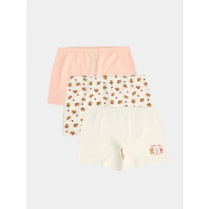 LCW Kids Ekru Kız Çocuk Boxer 3lü