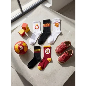 LCW Kids Karışık Galatasaray Desenli Erkek Çocuk Soket Çorap 5li