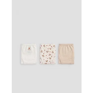 LCW Kids Ekru Ayı Baskılı Kız Çocuk Külot 3lü