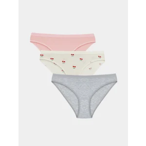 LCW Young Ekru Baskılı Bikini Külot 3lü