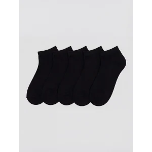 LCW ACCESSORIES Siyah Erkek Patik Çorap 5li