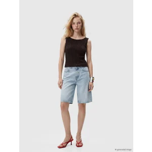 XSIDE Mavi Bermuda Fit Kadın Jean Şortolon