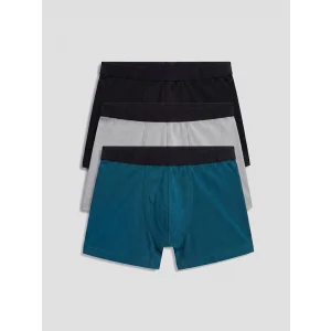 LC WAIKIKI Petrol Pamuklu Esnek Erkek 3lü Boxer