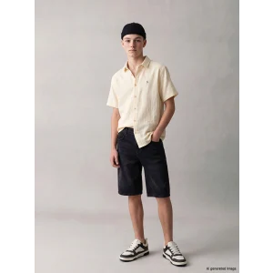 LCW Kids Siyah Geniş Paça Erkek Çocuk Jean Şortolon