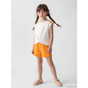 LCW Kids Beyaz Desenli Kız Çocuk Takım