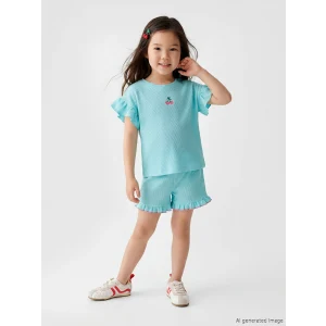 LCW Kids Yeşil Nakışlı Kız Çocuk Takım