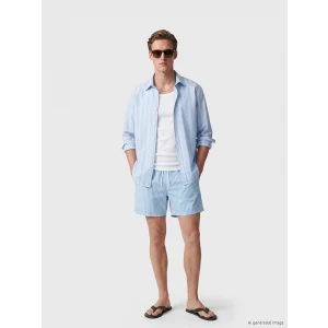 LCW SWIMWEAR Mavi Kısa Boy Çizgili Erkek Deniz Şortu