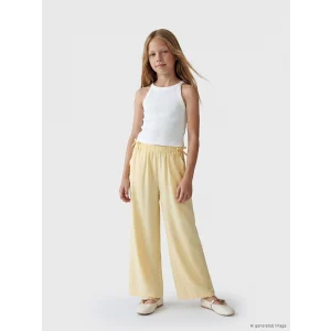 LCW Kids Sarı Fiyonklu Kız Çocuk Pantolon
